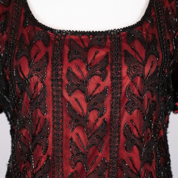 Vintage Laurence Kazar Beaded Top LARGE Whimsigoth Cocktail Evening Romantic - Picture 5 of 10